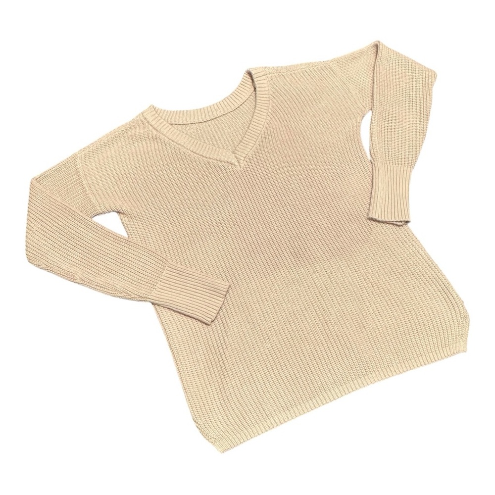 Garage V-Neck Sweater Pastel Pink Medium Stretch Comfy Warm Cozy Preppy Easter